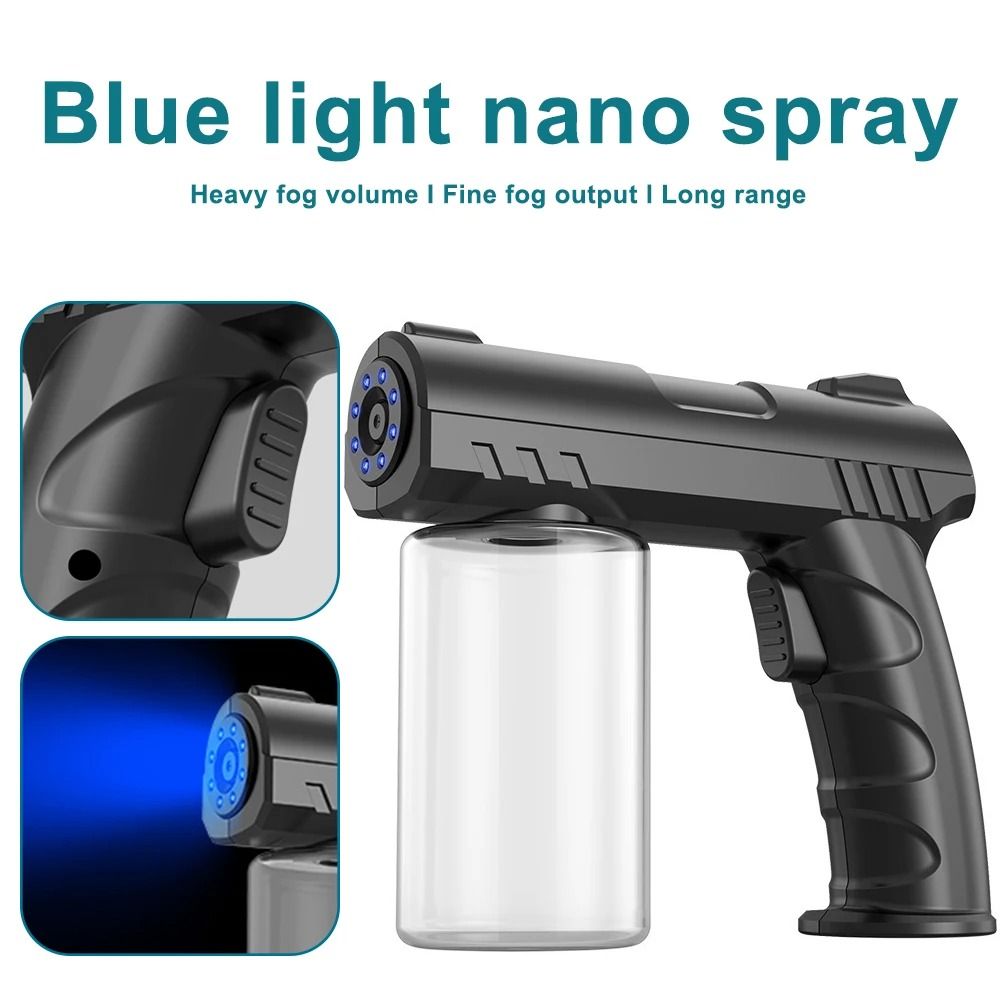 Barber Nano Blue Light Sprayer 280 ML Wire-Free Aftershave Steam Mist Gun