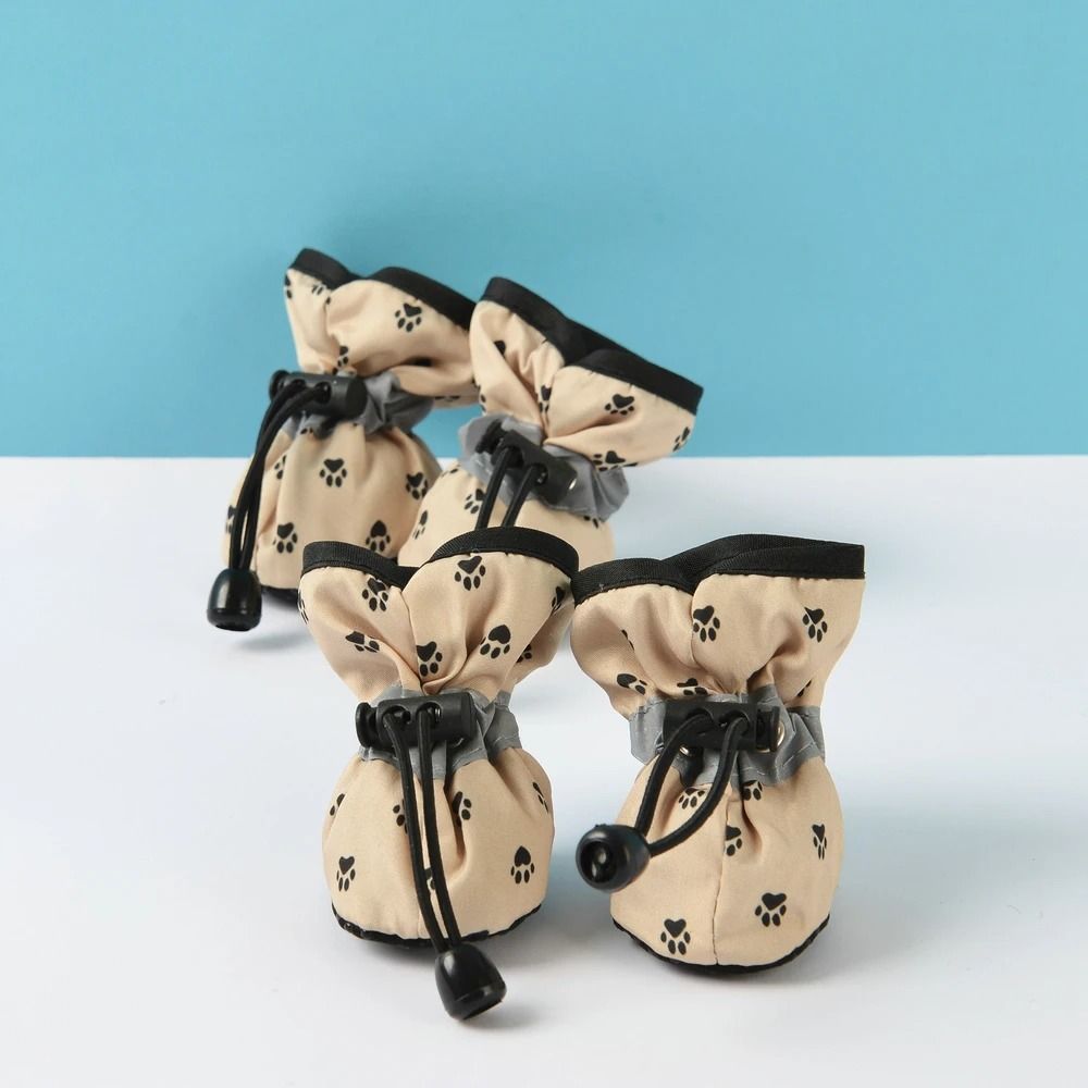 Adjustable Anti Slip Pet Dog Shoes Four Piece Set