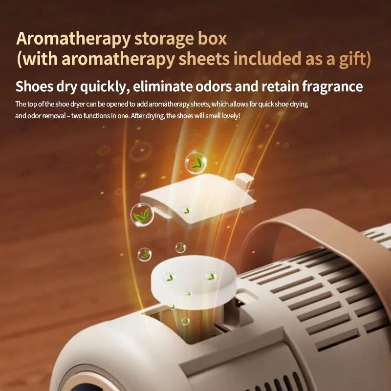 4-Arms Foldable Shoe Dryer – Electric Shoe Dehumidifier & Boots Warmer with Timer Control