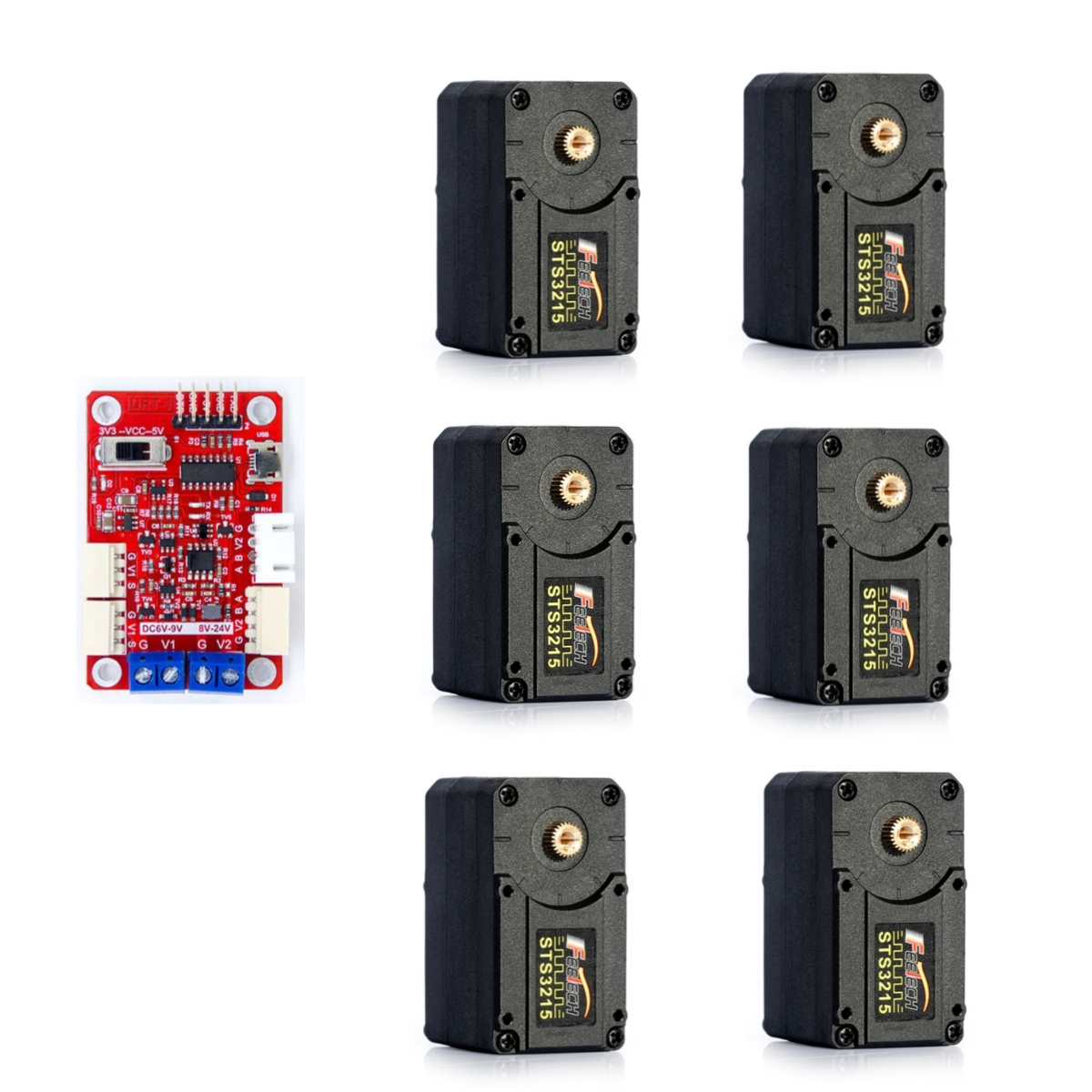 Smart Servo Dual Axis String Motor for SO-ARM100 Robotic Arm Programming, 360° Rotation Magnetic Coding Sensor