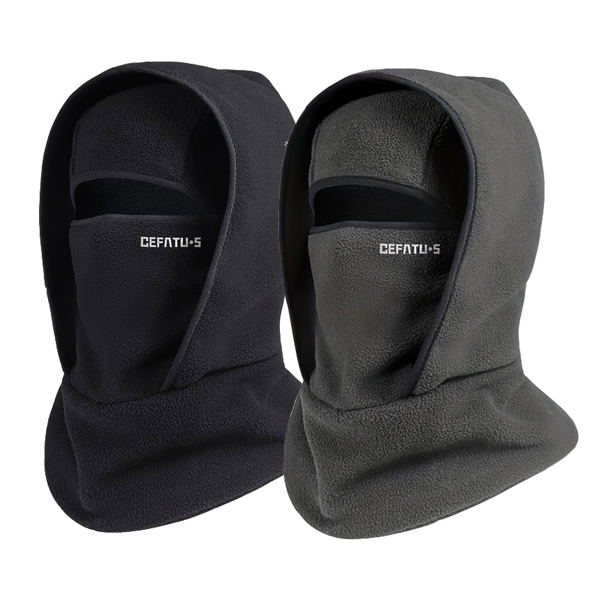 Winter Outdoor Warm Hat with Integrated Head Cover, Two-layer Balaclava Hat, Perfect for Cold Weather