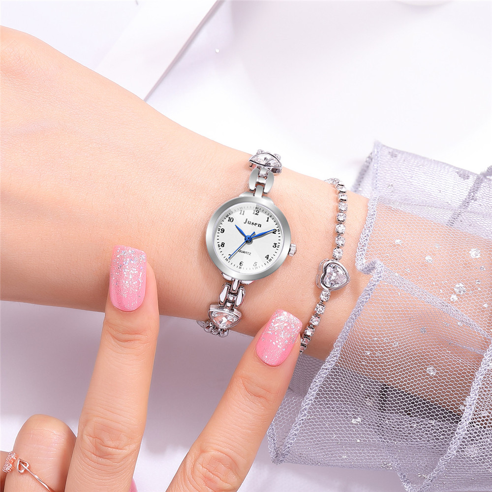 Elegant Fashion Rhinestone Small Dial Quartz Bracelet Women Watch, Stylish Women Wrist Watch, Luxury Rhinestone Watch