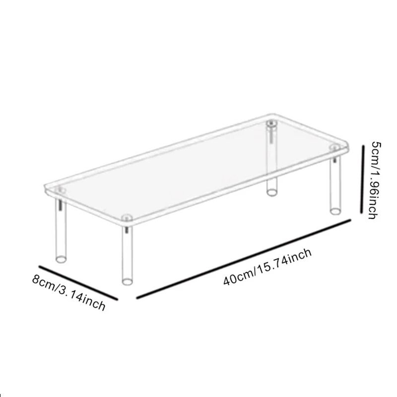 Multi Layer Acrylic Display Stand Transparent Trapezoid Shelf