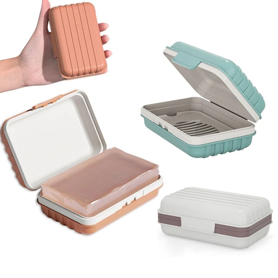 Bathroom Soap Dish with Lid Travel Soap Box Keeps Soap Dry