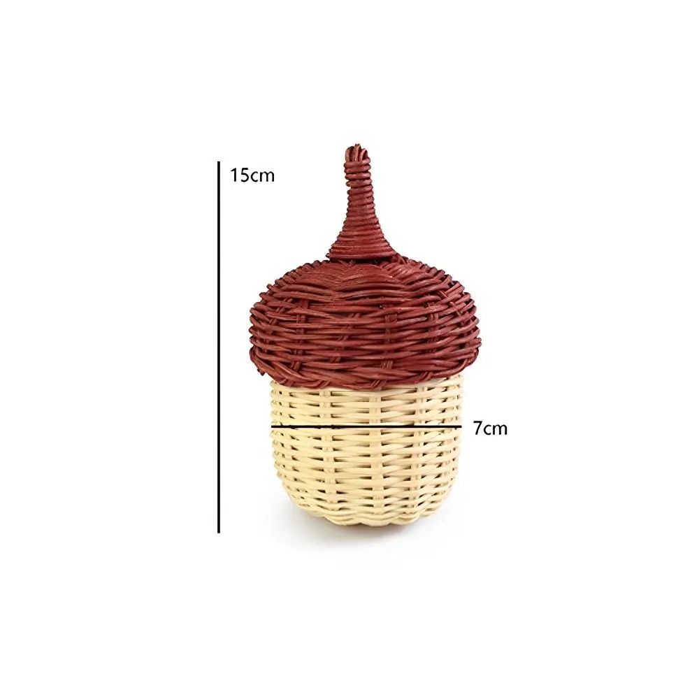 Creative Woven Pinecone Rattan Crossbody Bag