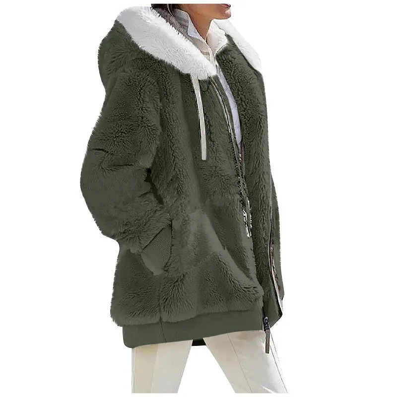Autumn Winter Fashion Women Coat, Cashmere Fleece Jacket