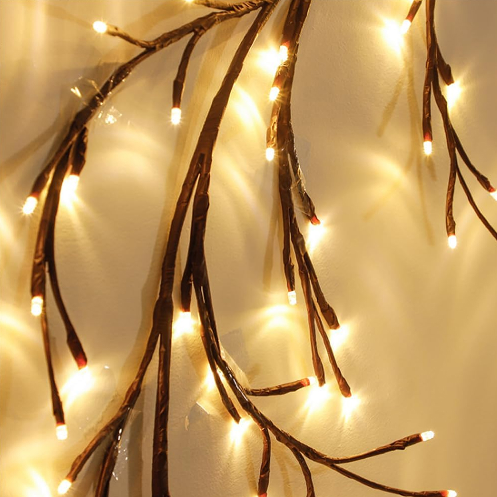 72/96 LED Tree Branch Lamp, USB & Solar Powered DIY Festive Tree Vine Light for Home Decoration
