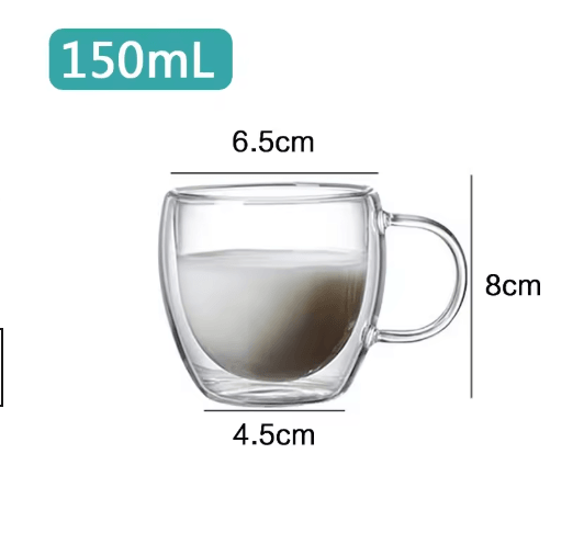 Transparent Heat-Resistant Glass Tumbler Creative Coffee Whiskey and Cocktail Mug