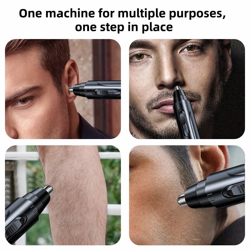 Professional Black Electric Nose Hair Trimmer for Men & Women,Painless Ear,Nose Grooming with High Speed Motor