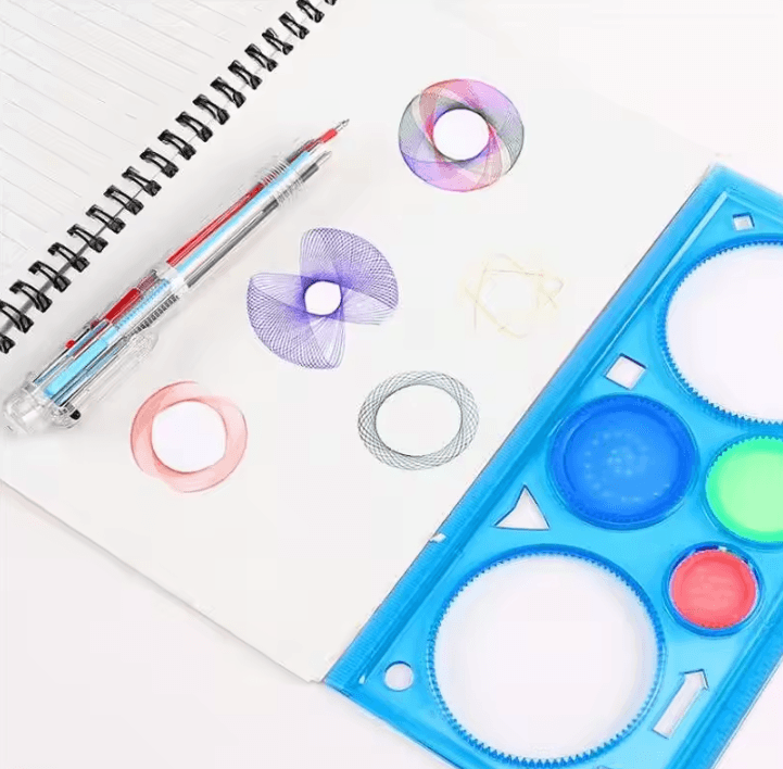 Creative Geometry Ruler Tool – Multifunctional Painting & Drawing Student Art Puzzle Tracer