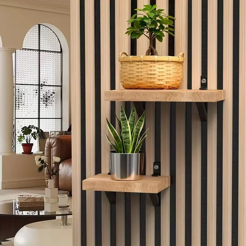 Sound-Absorbing Board Brackets (Set of 2) | Drill-Free Display Support for Acoustic Panels & Studio Shelving