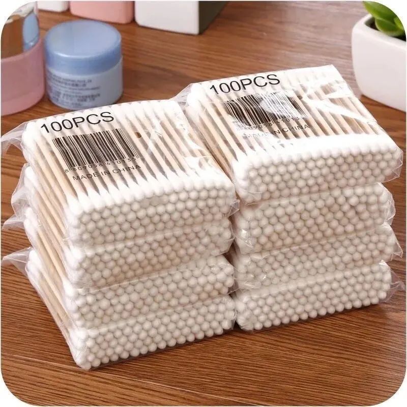 Double Head Cotton Swabs for Makeup, Ear and Nose Cleaning, Lipstick Touch Ups and Daily Personal Care