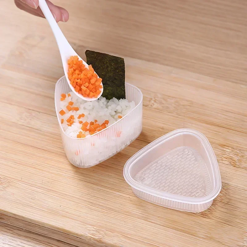 Transparent Plastic Onigiri Mold Set, style Onigiri and Sushi Mold Set, Cartoon-themed Onigiri Molds for Children