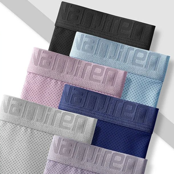 Men Boxer Shorts, Ice Silk Underwear Cool, Breathable & Sexy Slim Panties for All-Day Comfort