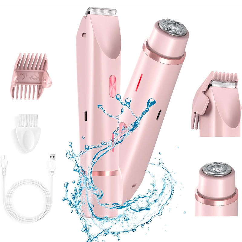 Women Mustache Epilator & Electric Razor, Painless Shaver for Leg Bikini Body, Facial Hair Trimmer