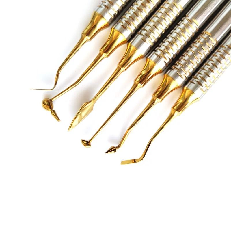 Dental Composite Resin Filling Spatula Set With Titanium Plated Heads
