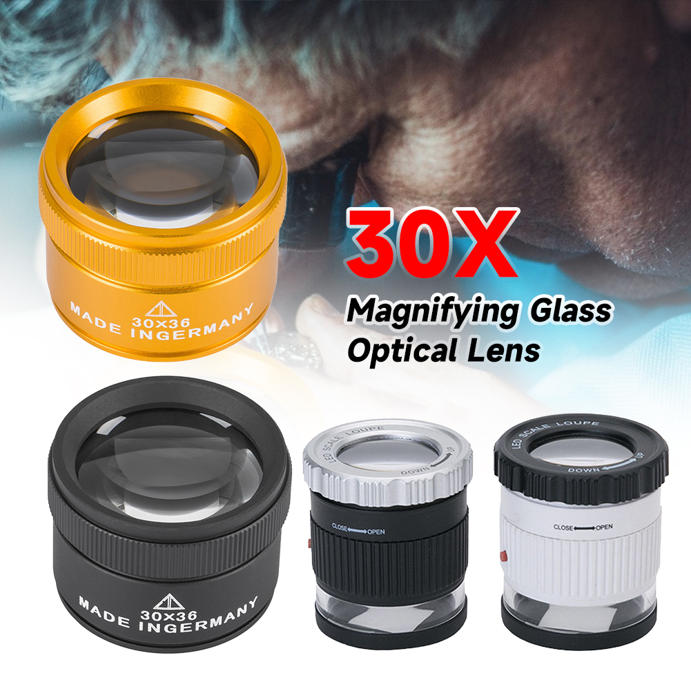 Adjustable Handheld Magnifier with LED UV Light, Jewelry Money Loupe, Precision Work Magnifying Glass for Watch Repair