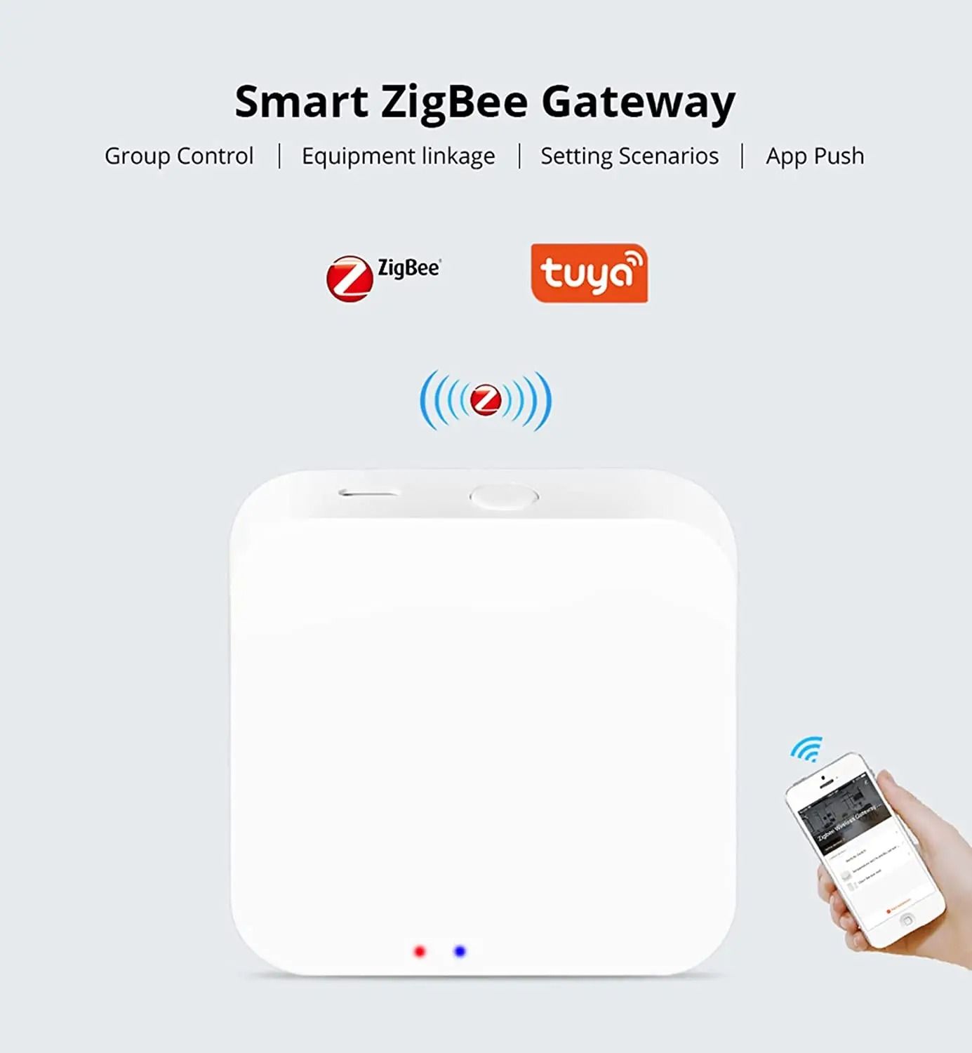Tuya Zigbee 3.0 Gateway Hub Smart Home Bridge with App Remote Control and Alexa Google Compatibility