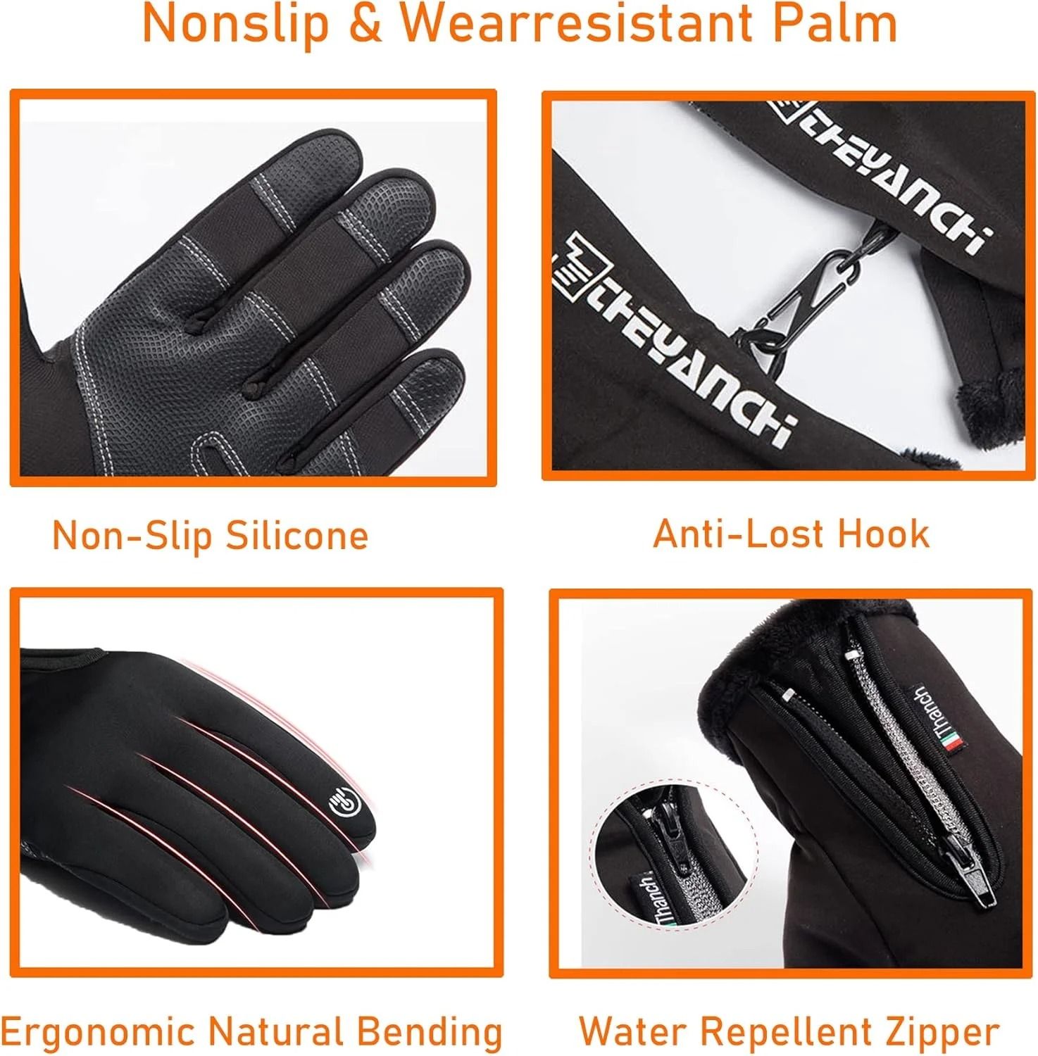 High-Performance Winter Fingerless Thermal Gloves