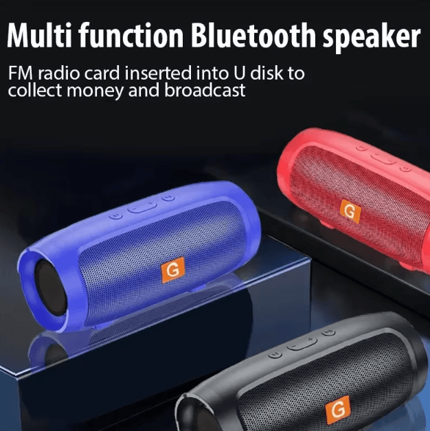 Portable Bluetooth Speaker with Subwoofer Waterproof Stereo Sound Wireless Outdoor Speaker with FM & TF