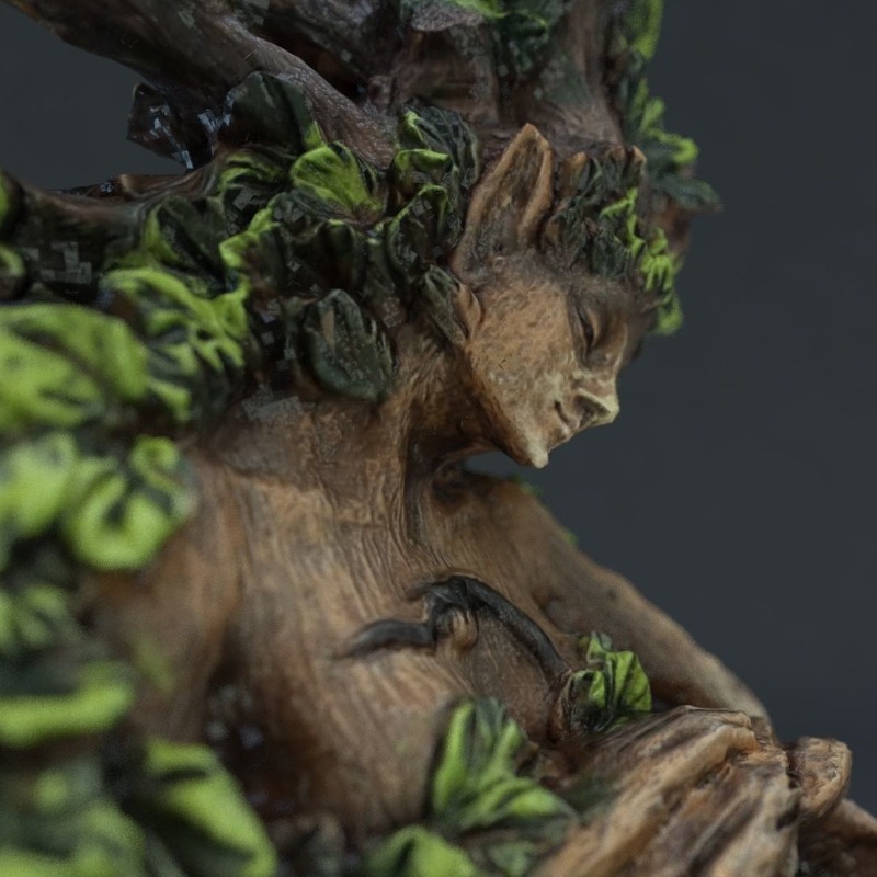 Forest Goddess Bird Statue Decorative Resin Garden Sculpture