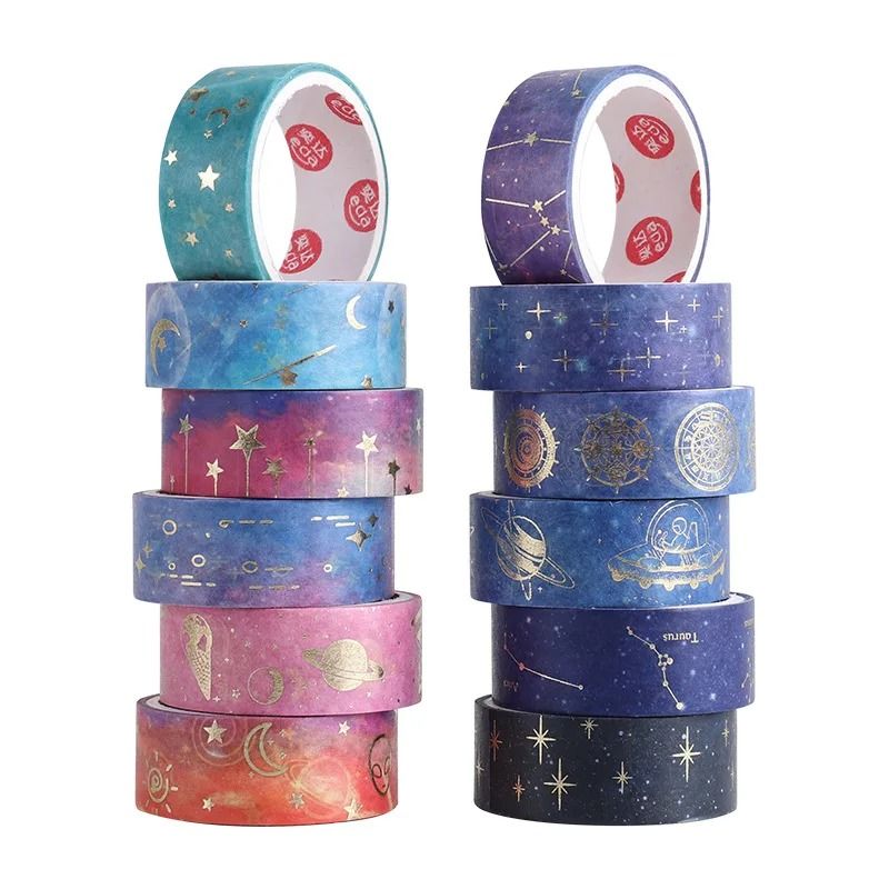 Celestial Starry Night Galaxy Washi Tape Set