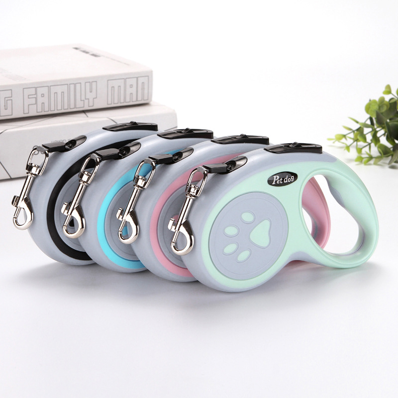 Automatic Retractable Nylon Dog Leash Durable Extending Cat Lead for Puppy Walking & Running