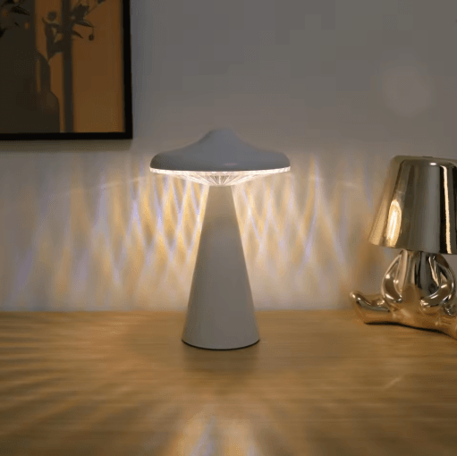 UFO LED Night Light Touch-Control Dimmable Desk Lamp with USB Charging