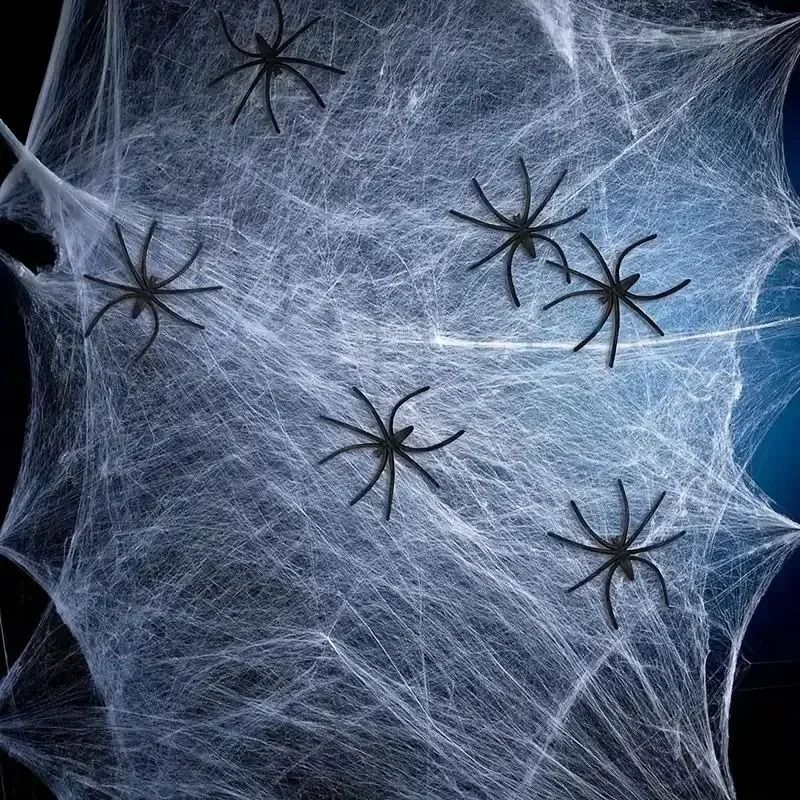 Halloween Spider Web Decoration Fake Spider Web Cotton Thread Haunted House Decor