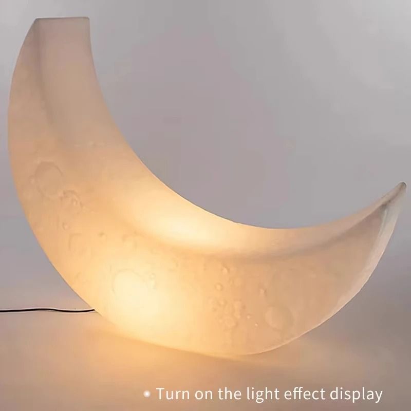 Crescent Moon Lounge Lamp Chair With Soft Ambient Glow