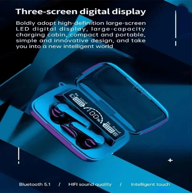 M19 Wireless Bluetooth Gaming Earbuds with Charging Power Bank Case