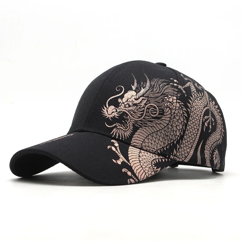 Chinese Dragon Baseball Cap – Adjustable Dragon Snapback Hat with Sun Protection