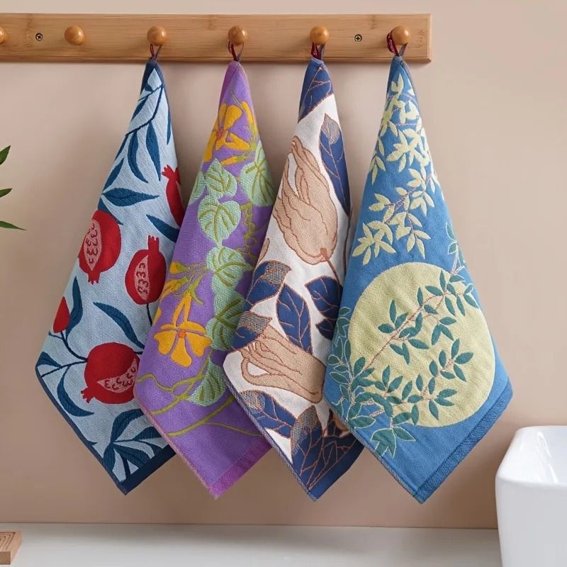 Cotton Gauze Kitchen Towel 34 x 40 cm 4 Layer Quick Dry Dish Cloth