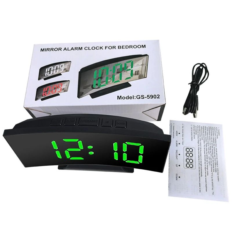 SmartGlow LED Digital Alarm Clock with Large Display & Nightlight