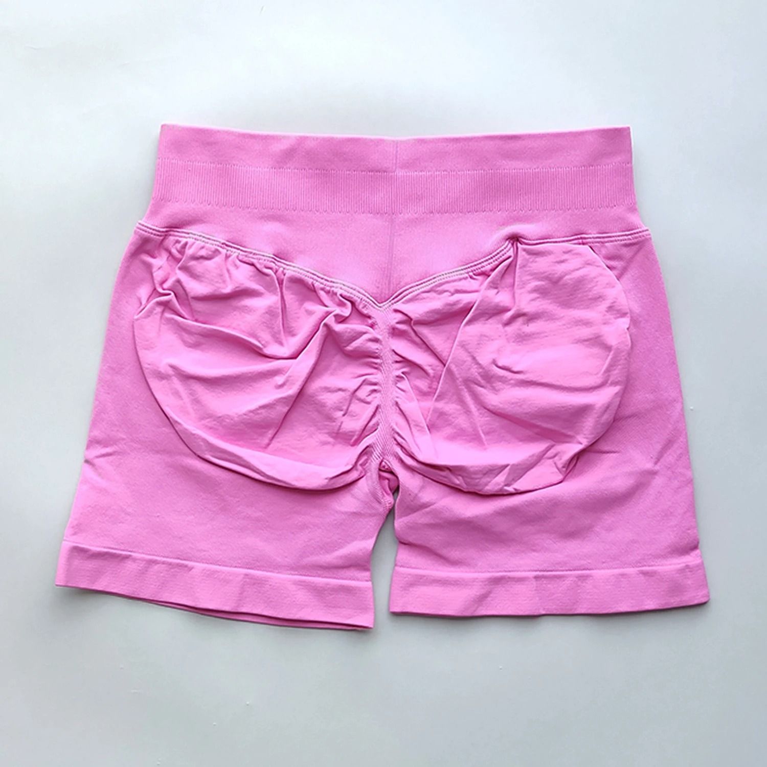 Womens Ribbed Scrunch Butt Gym Shorts with Low Waist Fit for Workout and Running