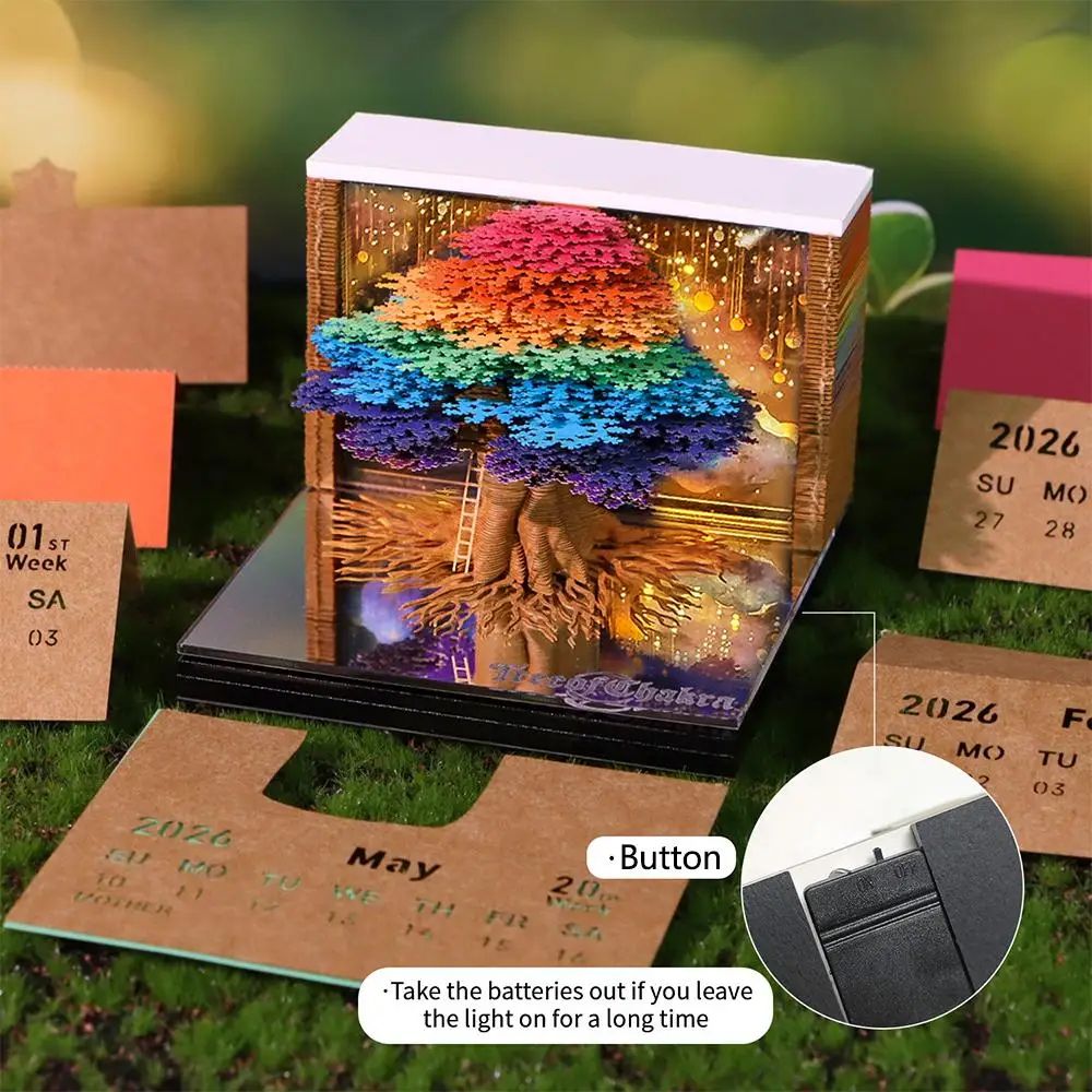 2026 Tear Away 3D Paper Calendar Tree
