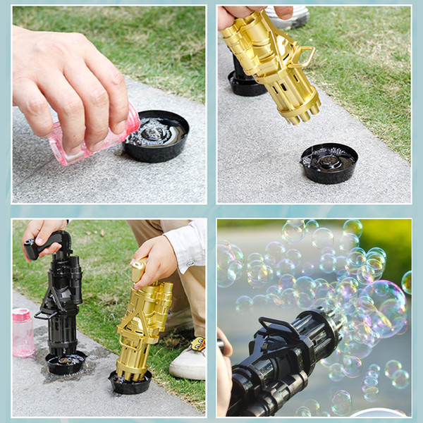 Electric Gatling Bubble Machine Gun Toy