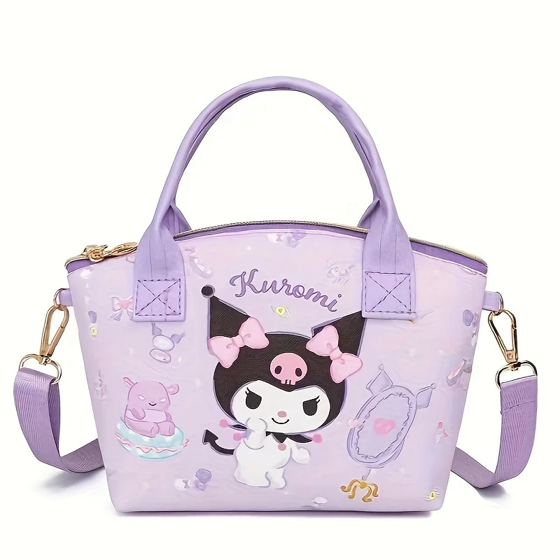 Sanrio Character Tote Bag for Women Hello Kitty Cinnamoroll Kuromi Shoulder Purse