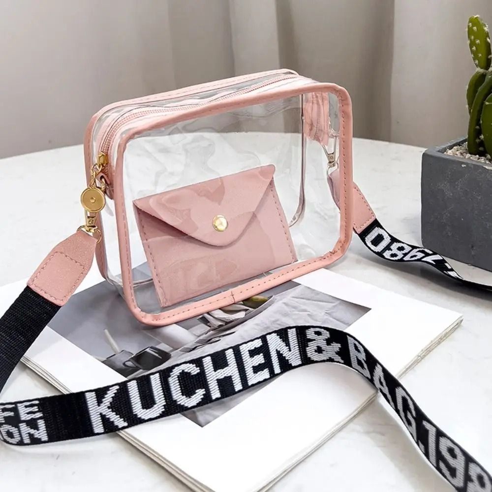 Women's Transparent Jelly Crossbody Bag Set