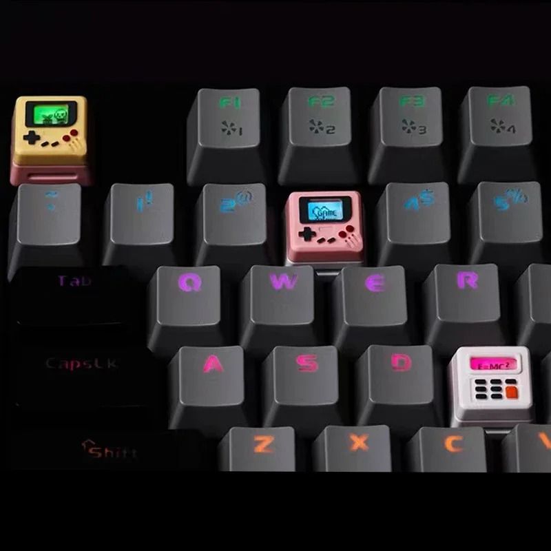 K-04 Retro Transparent Keycaps 3-in-1 Game Console Style Custom Mechanical Keyboard Set