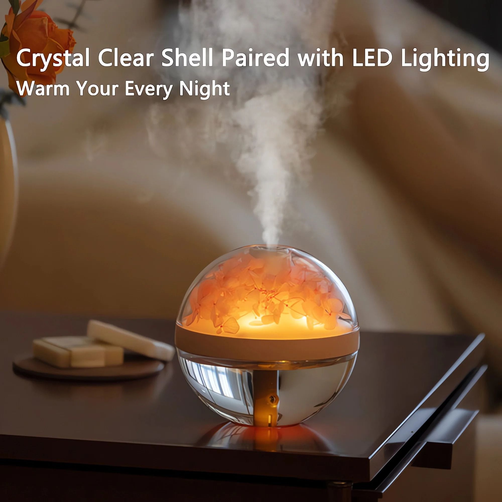 Eternal Flower Artistic Humidifier and Atmosphere Light