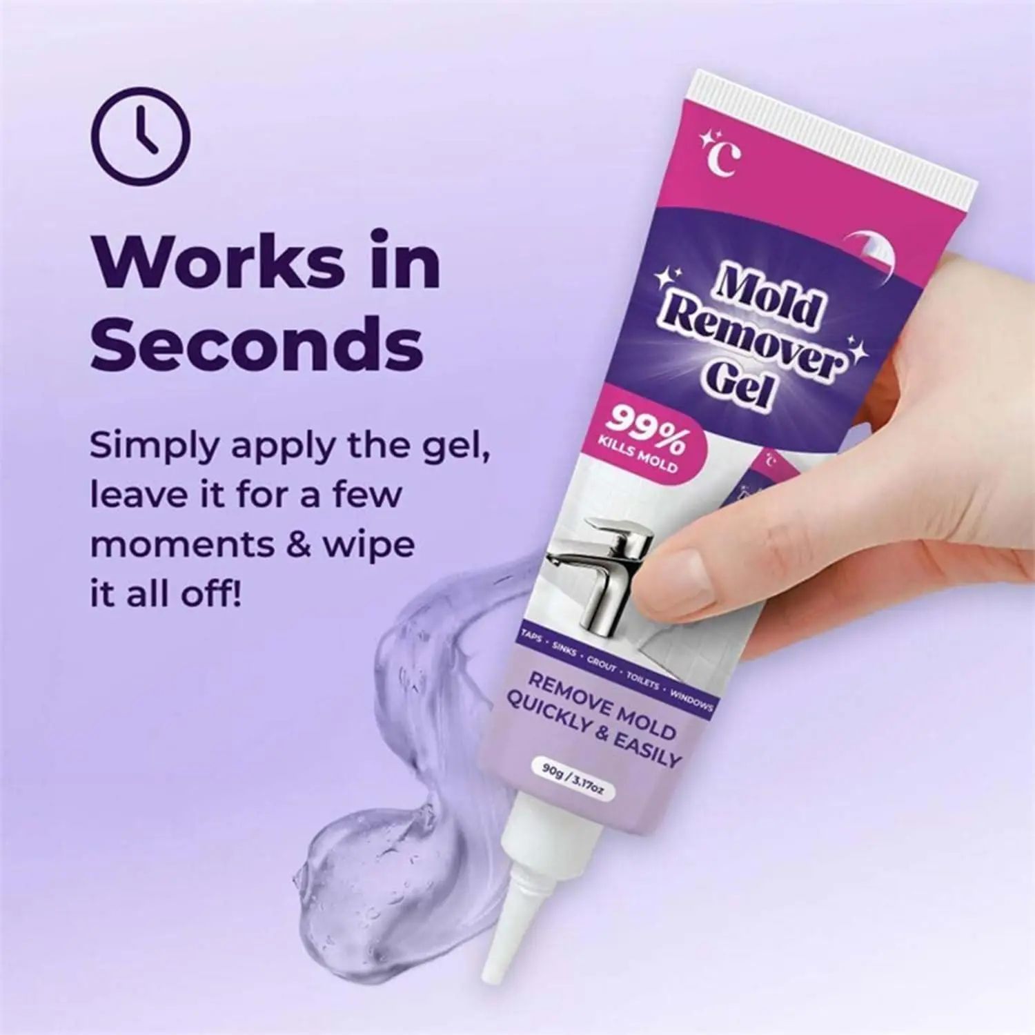 Powerful Grout and Tile Cleaner Gel