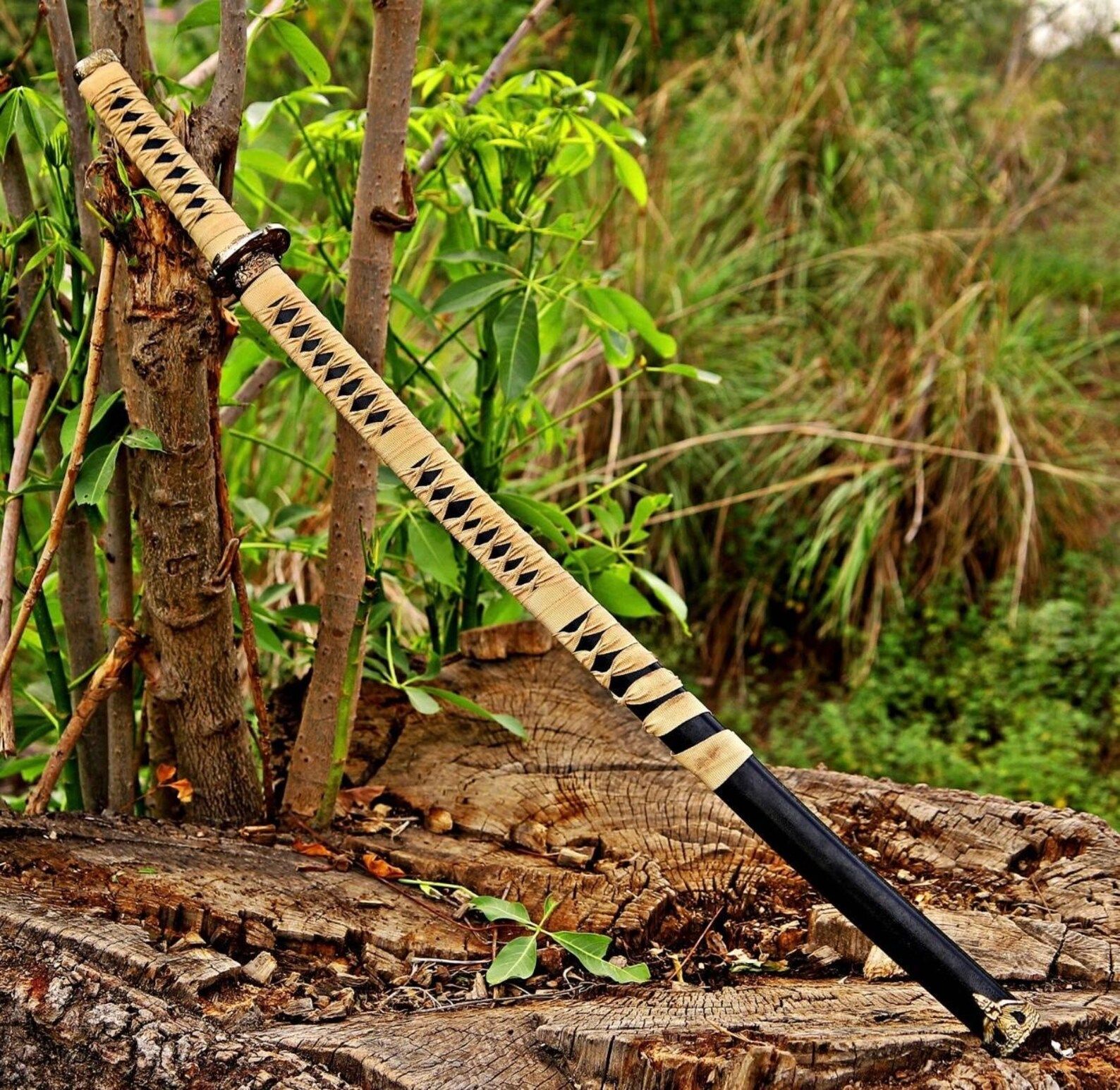 Monogram Custom Japanese Katana | Personalized Engraved Samurai Sword | Japanese Samurai Blade