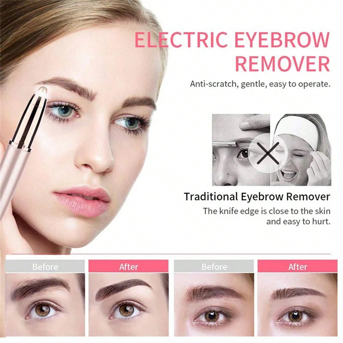 Automatic Eyebrow Shaver, Women Electric Trimmer, Eyebrow Shaper Pencil Face Hair Remover