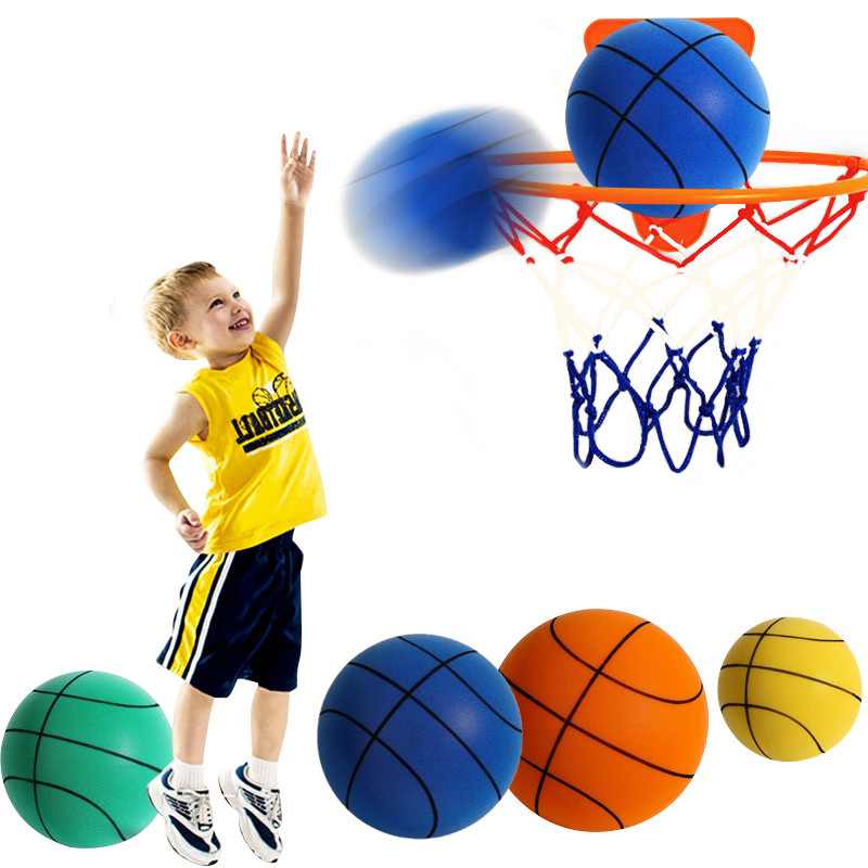 Silent Indoor Basketball for Kids Soft Foam No Noise Bounce Ball Toy