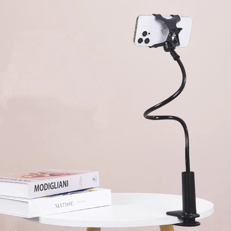 Flexible Gooseneck Phone Bracket – Universal Lazy Person Bedside & Desktop Clamp