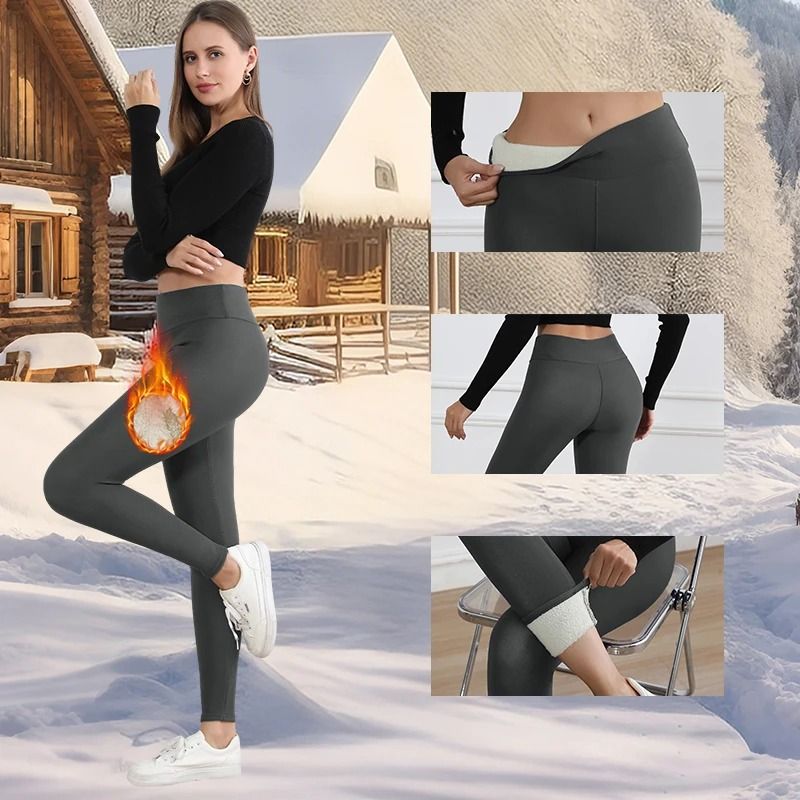 Women High Waist Fleece Lined Winter Leggings