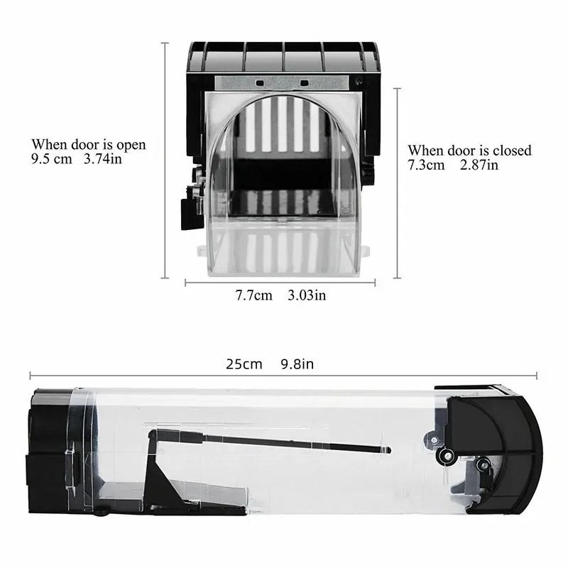 Reusable Plastic Mouse Trap with Smart Self Locking Mechanism