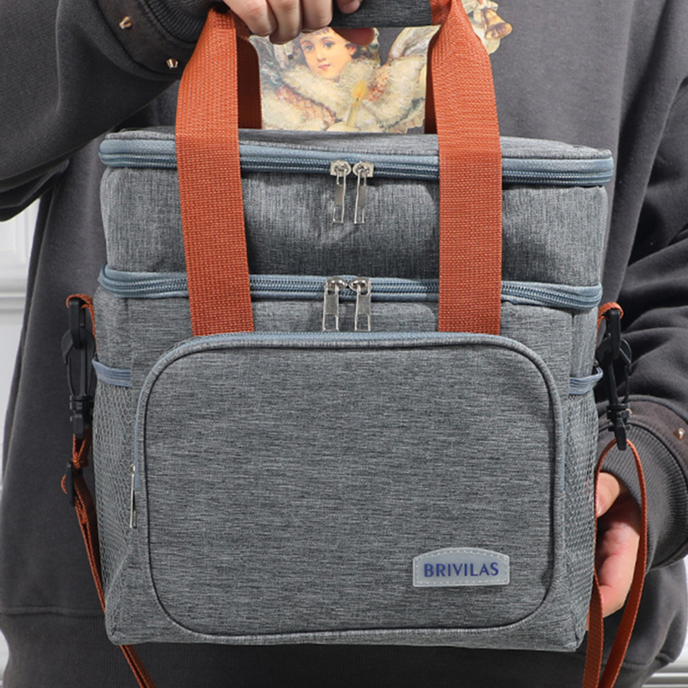 Fashionable Large Capacity Crossbody Insulated Lunch Bag – Thickened & Stylish Business Lunch Cooler