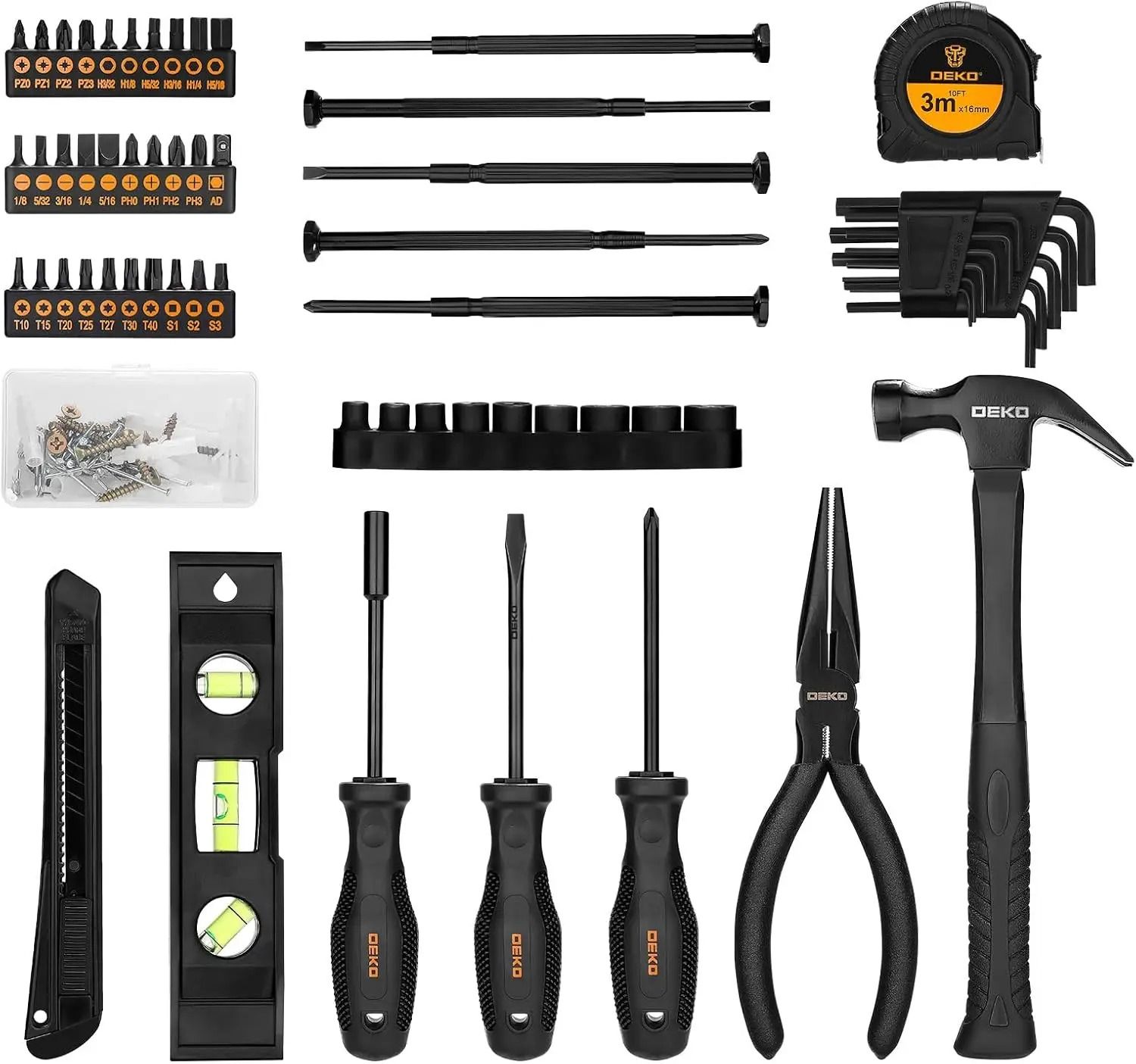 148-Piece Basic Hand Toolbox Set – Professional Home Repair & Maintenance Kit